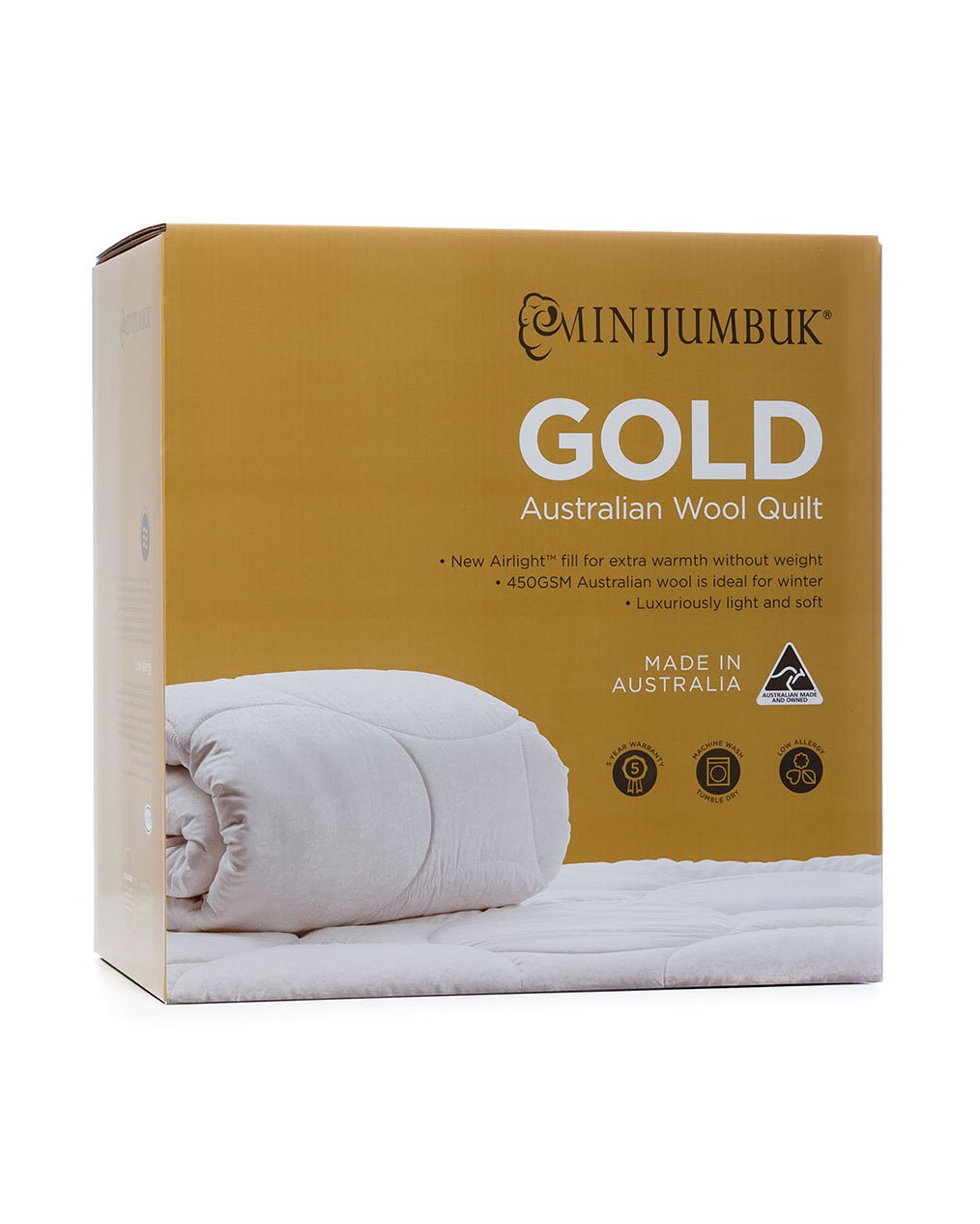 MiniJumbuk Gold Quilt - Detail