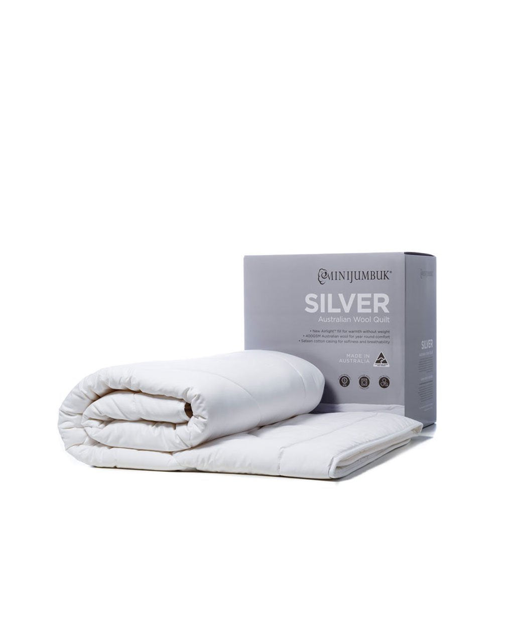 MiniJumbuk Silver Quilt - Quilt &amp; Pack