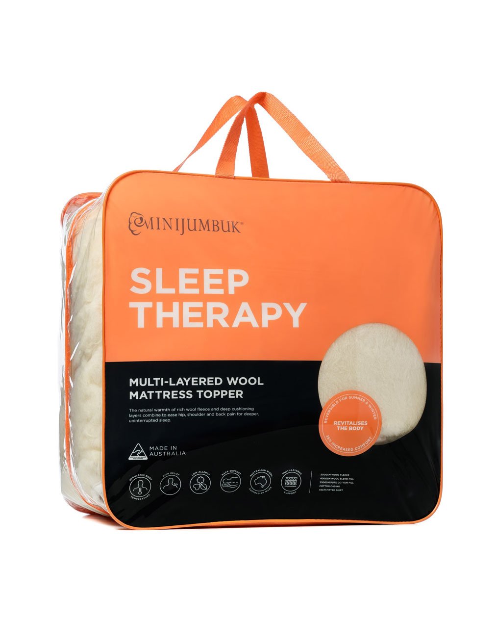 MiniJumbuk Sleep Therapy Mattress Topper - Pack