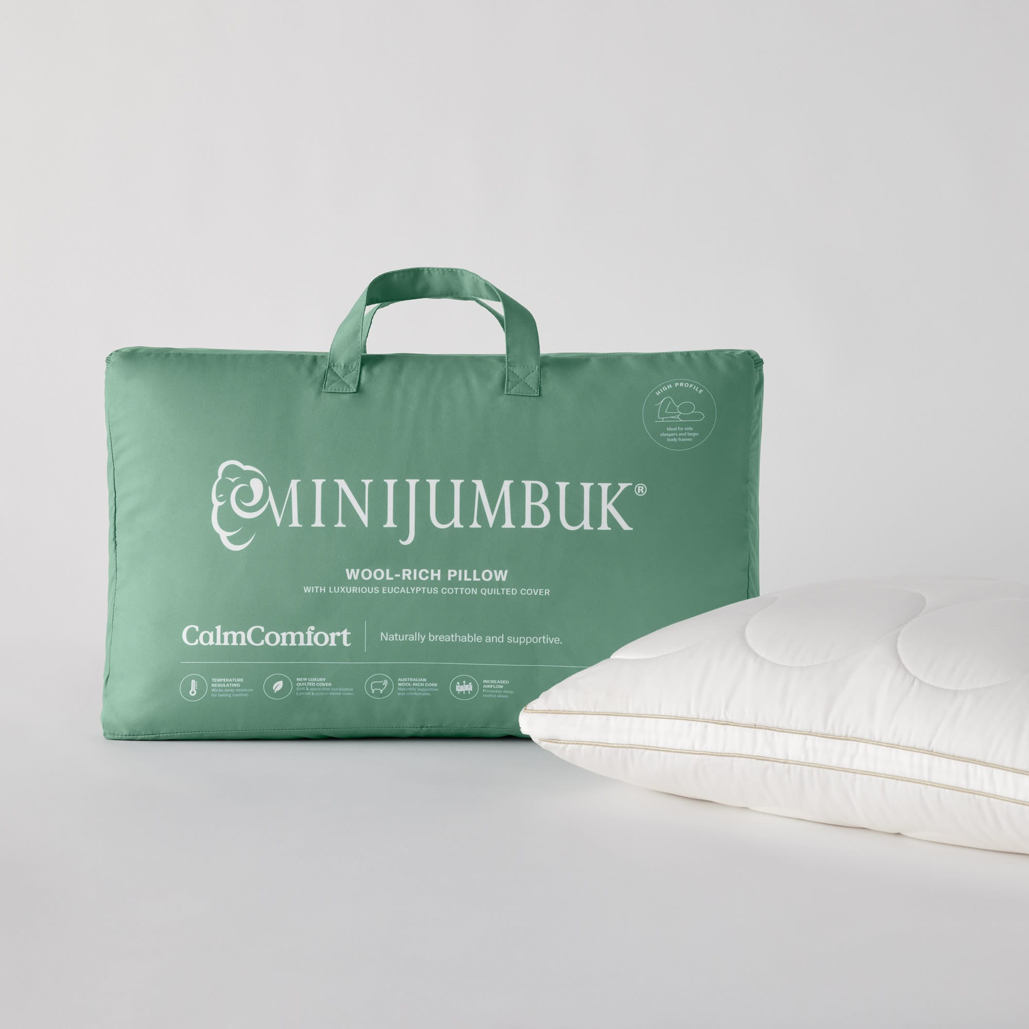 CalmComfort Wool High Pillow bag and pillow - thumbnail #10