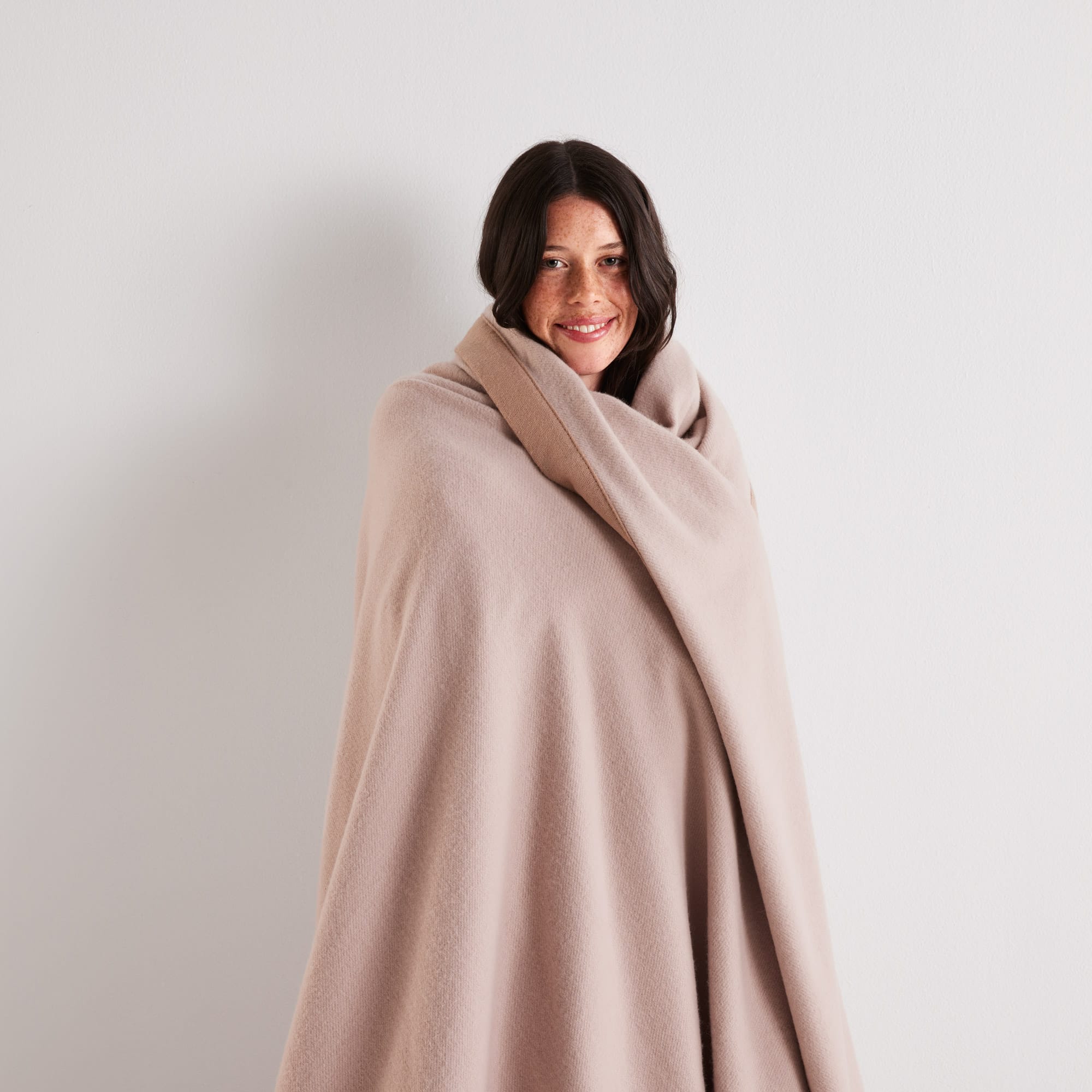 Henley Merino Blanket — Almond