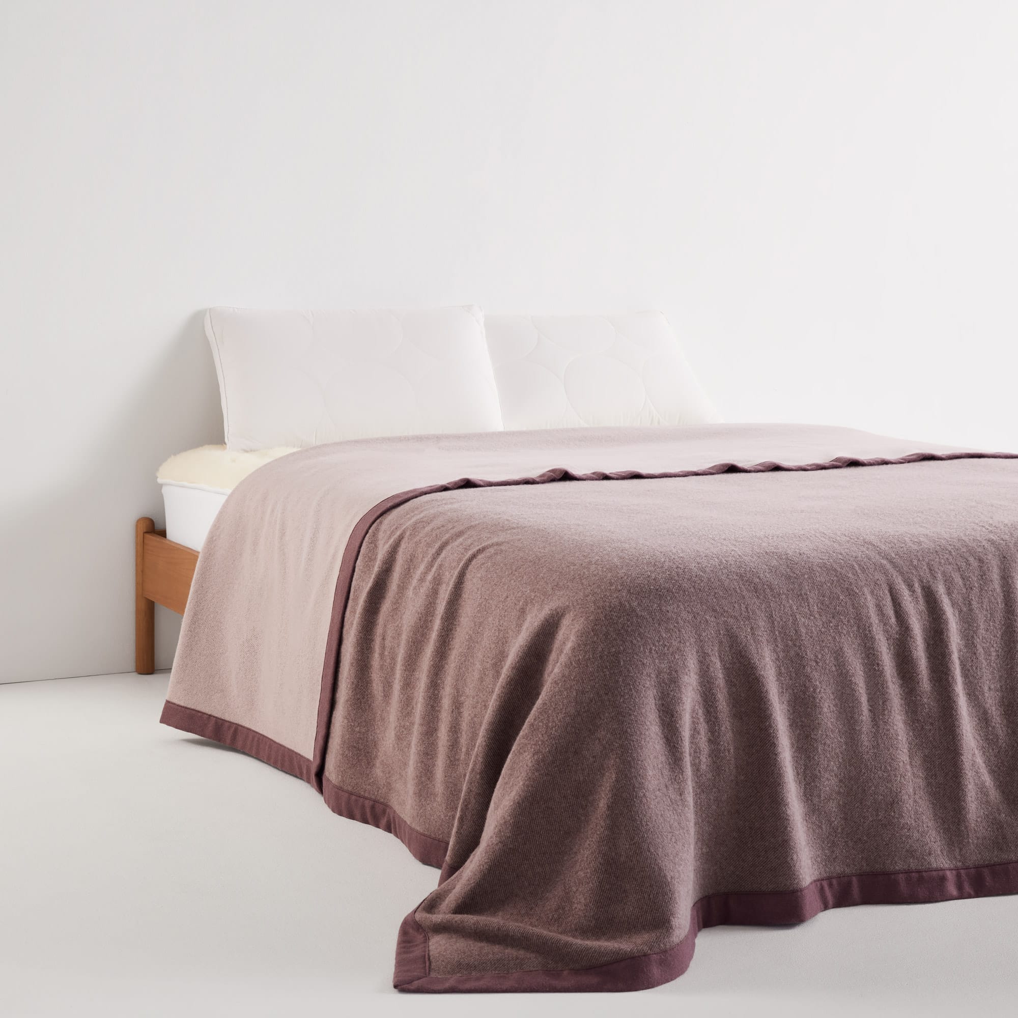 Henley Merino Blanket — Marron