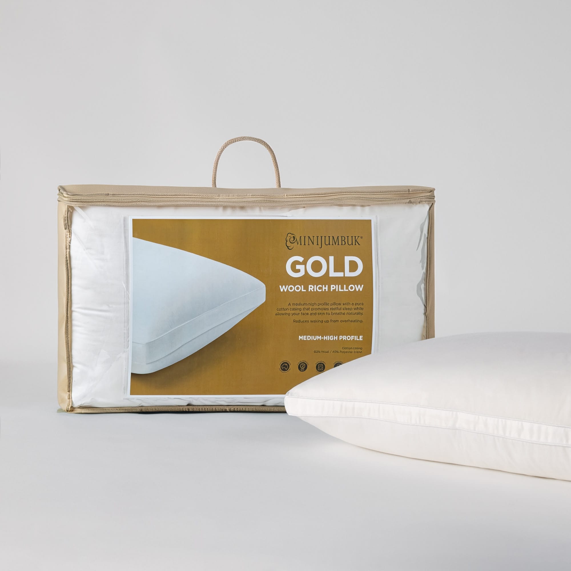 MiniJumbuk Gold Wool Rich Pillow - $109.99