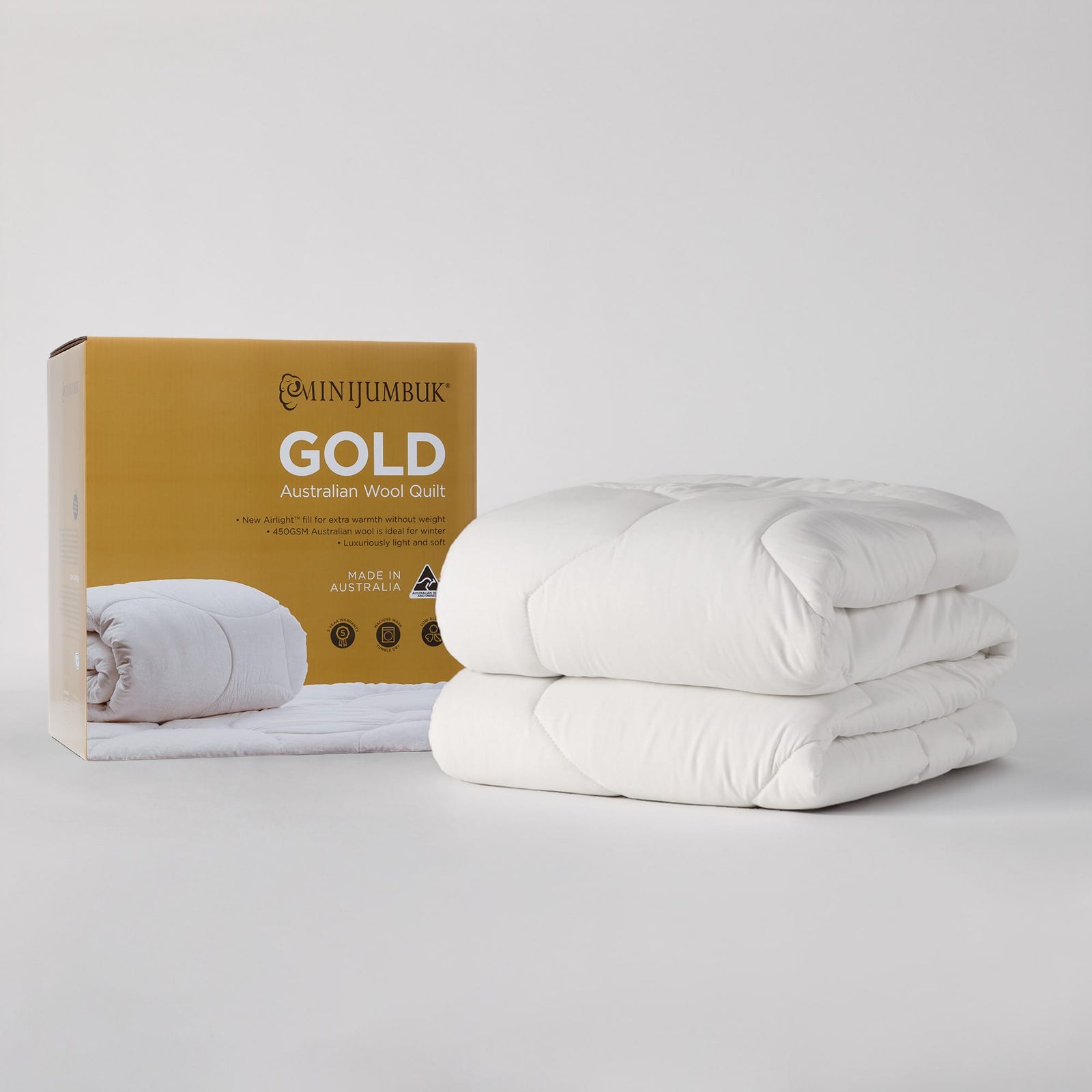 MiniJumbuk Gold Australian Wool Quilt - Thumbnail Photo #2