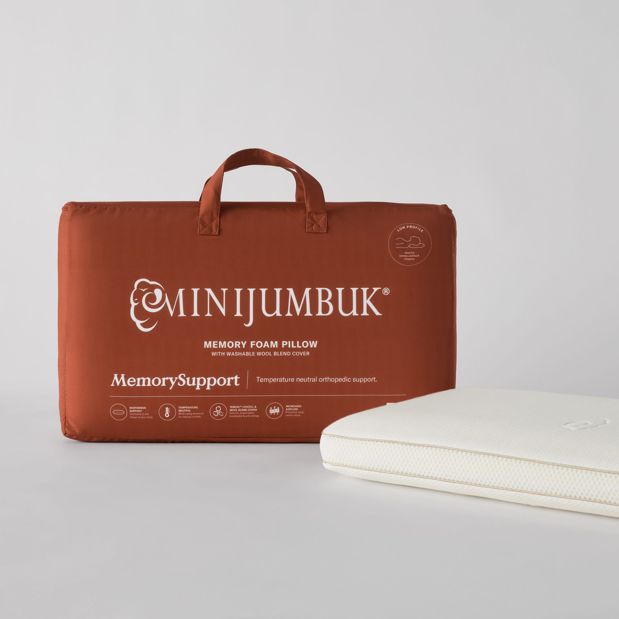 MemorySupport_Pillow_Tencel Pillow and packaging
