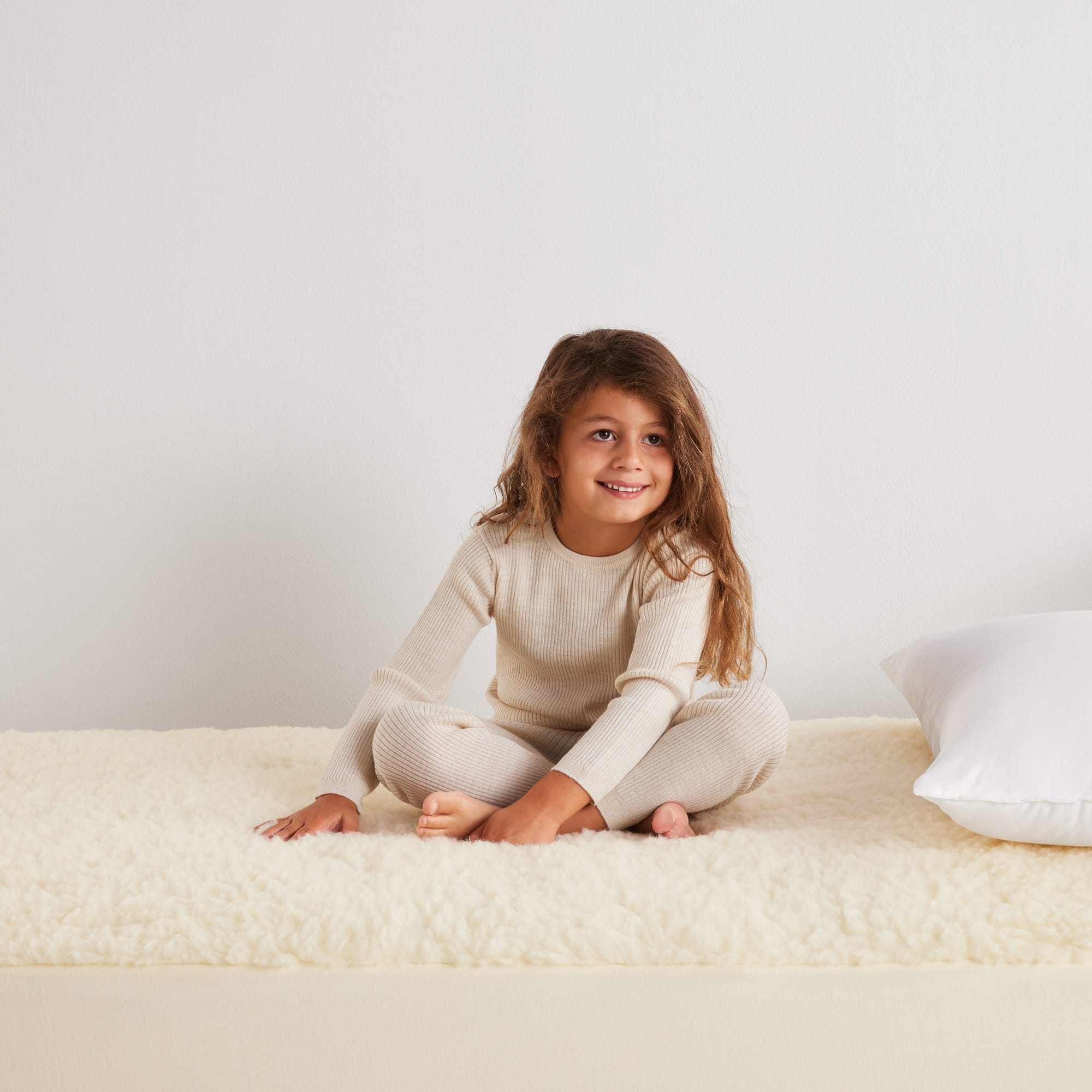 SleepCalm™ Kids Wool Fleece Mattress Topper - thumbnail #1