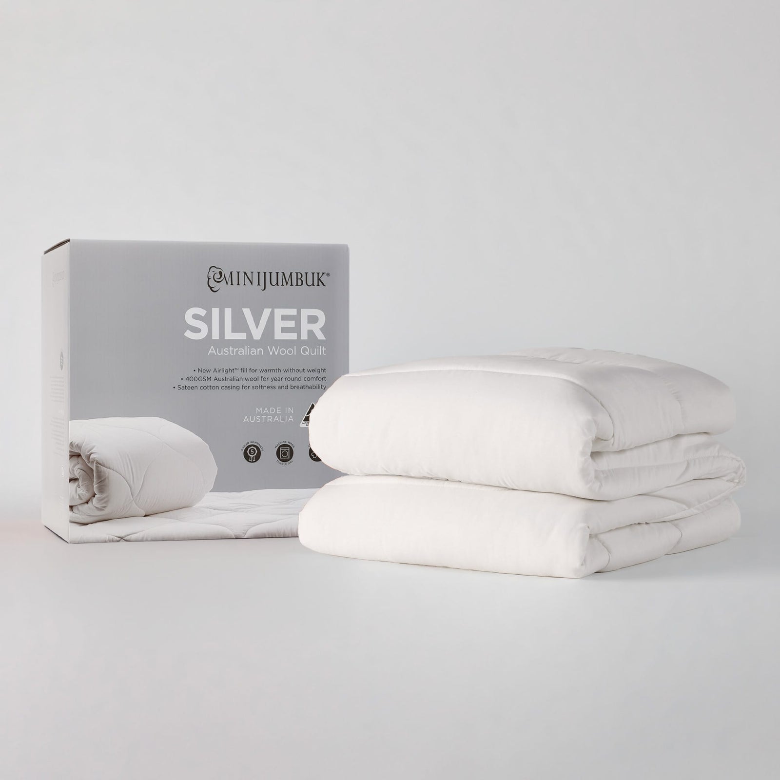 MiniJumbuk Silver Quilt - Thumbnail Photo #1