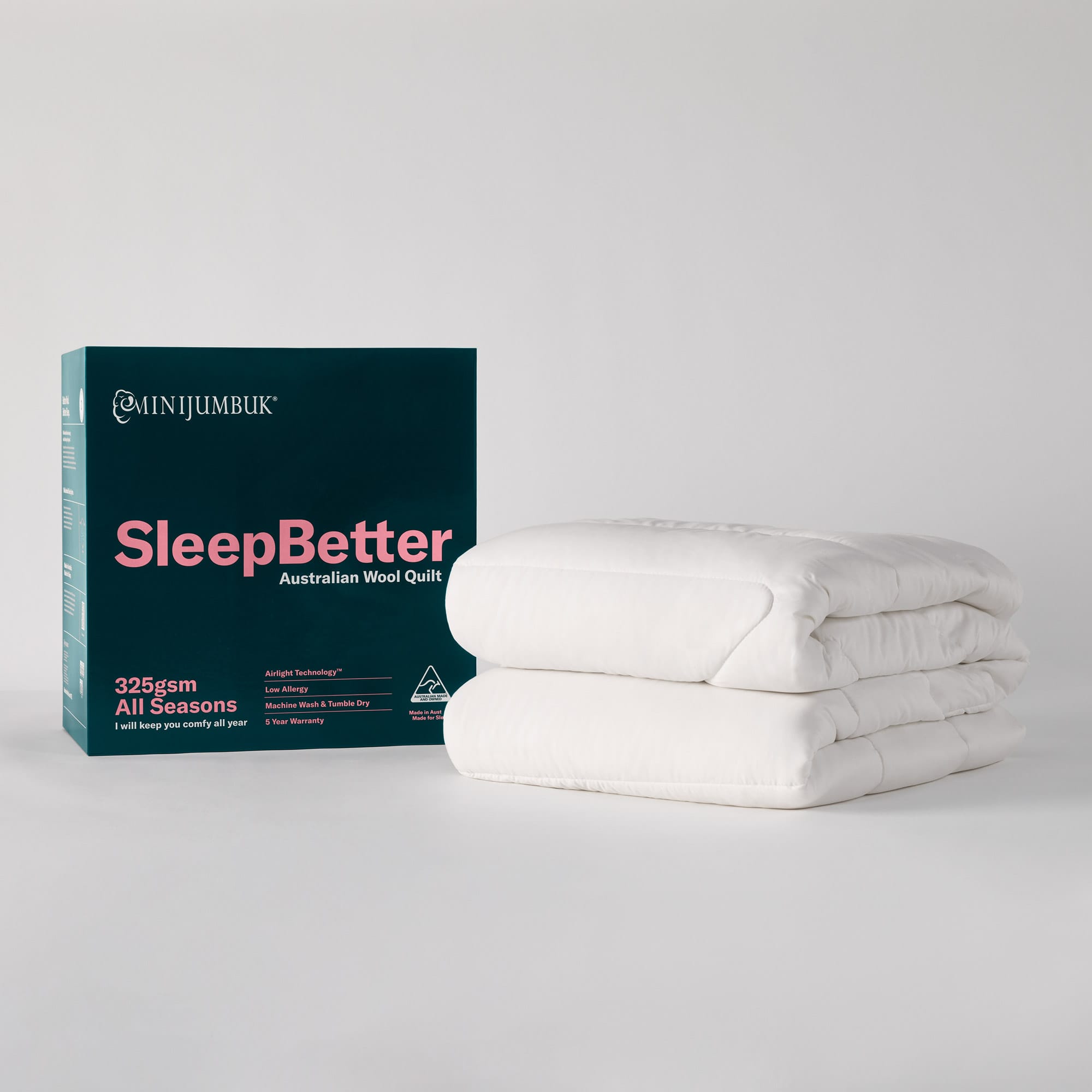 SleepBetter All Seasons Australian Wool Quilt