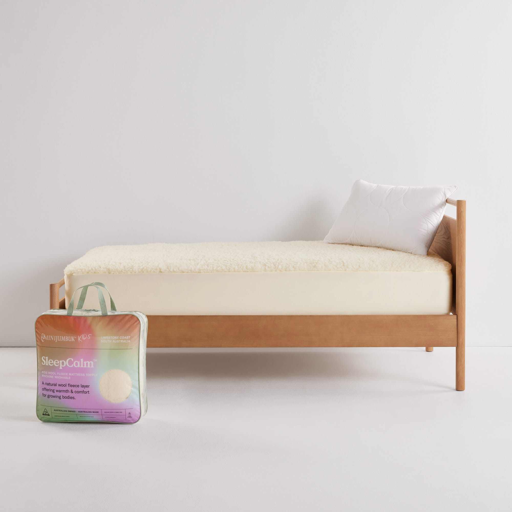 SleepCalm™ Kids Wool Fleece Mattress Topper - thumbnail #2