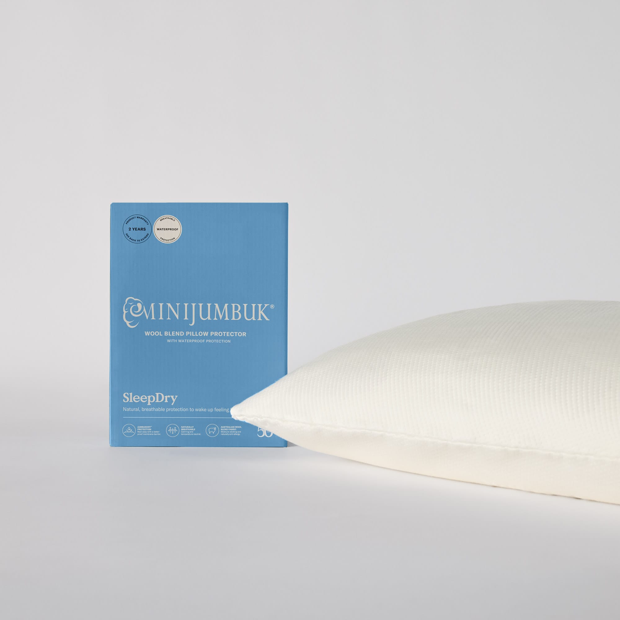 SleepDry Pillow Protector box and product