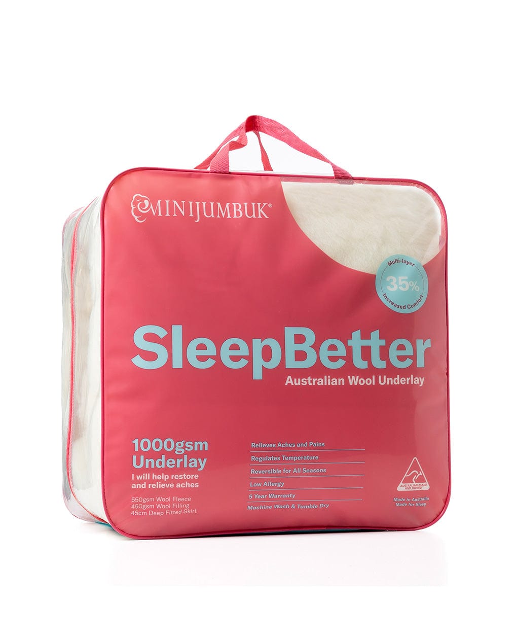 SleepBetter 1000gsm Australian Wool Underlay - Thumbnail Photo #1