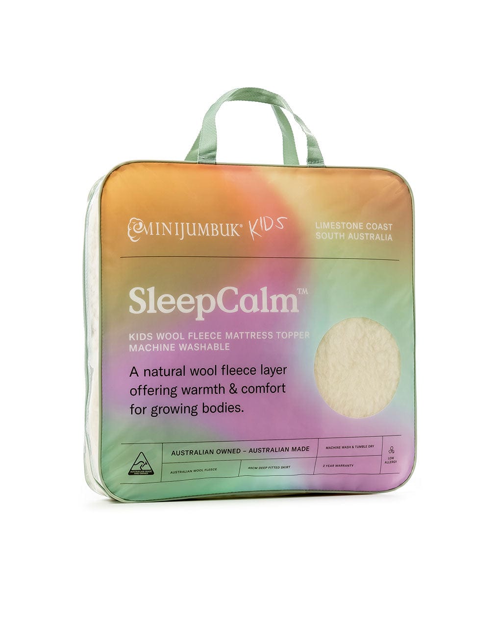 SleepCalm™ Kids Wool Fleece Mattress Topper