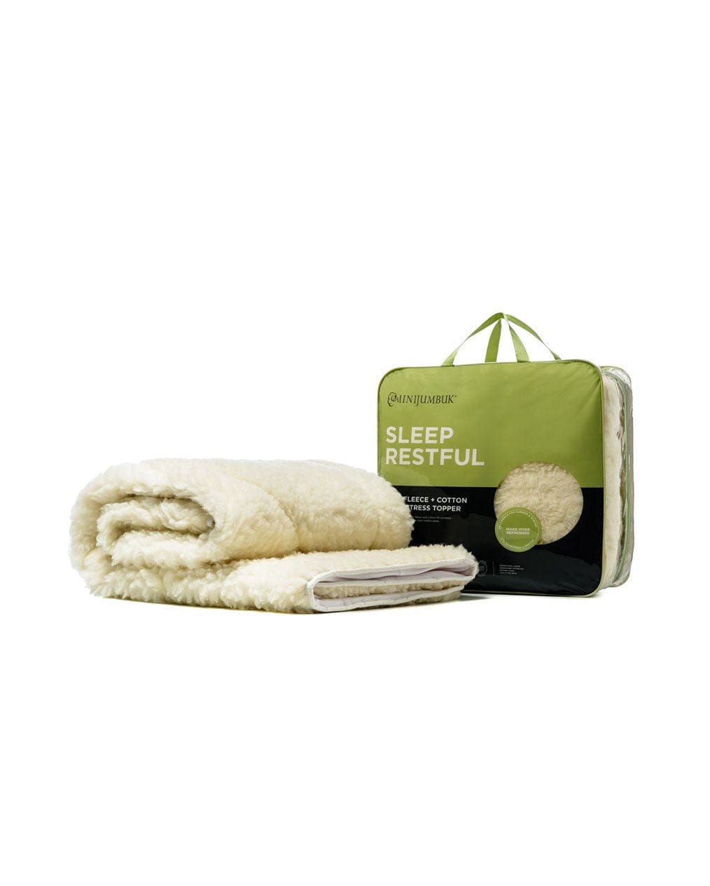 MiniJumbuk Sleep Restful Mattress Topper - Topper &amp; Pack