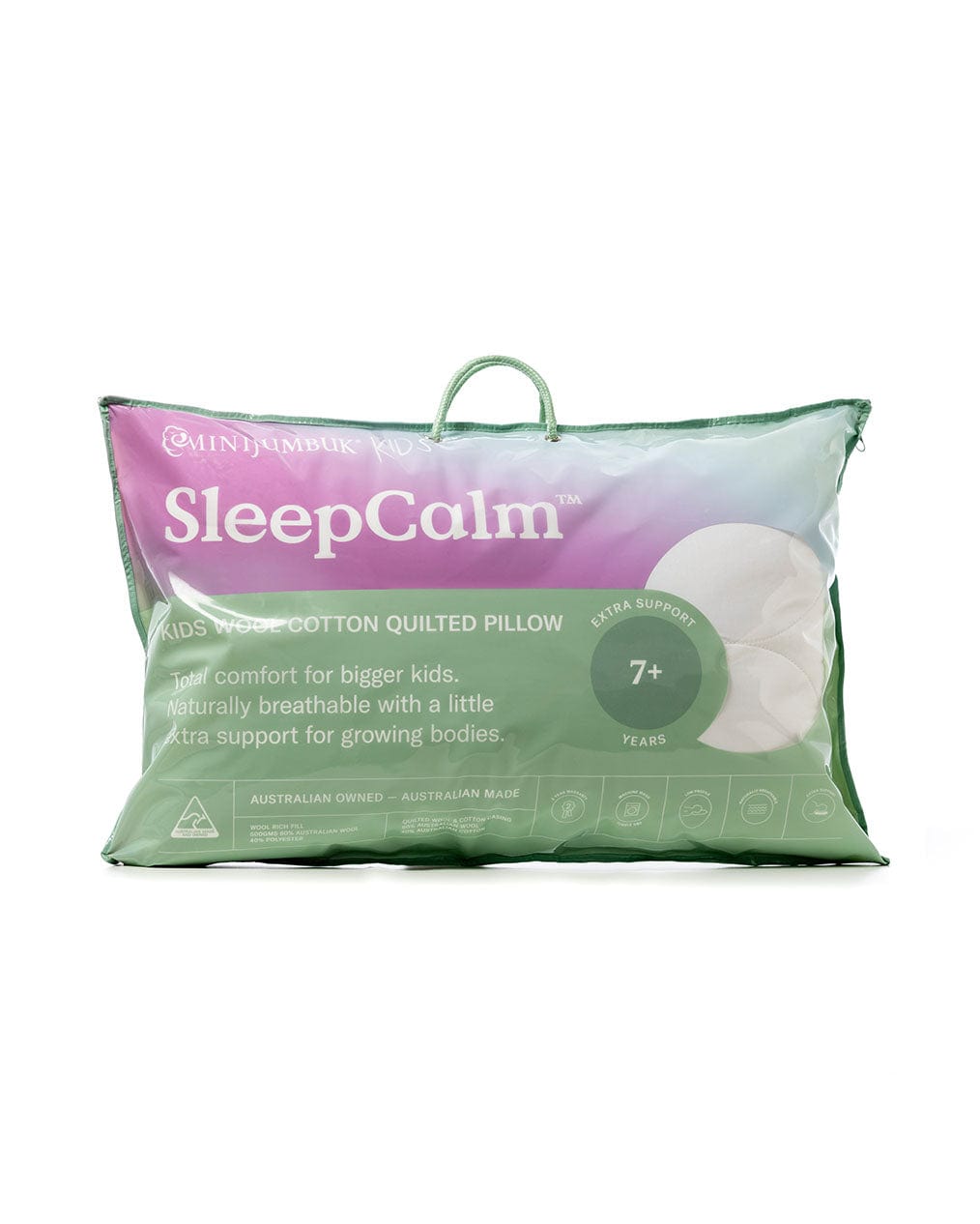SleepCalm Kids Wool Cotton Quilted Pillow - Thumbnail Photo #1