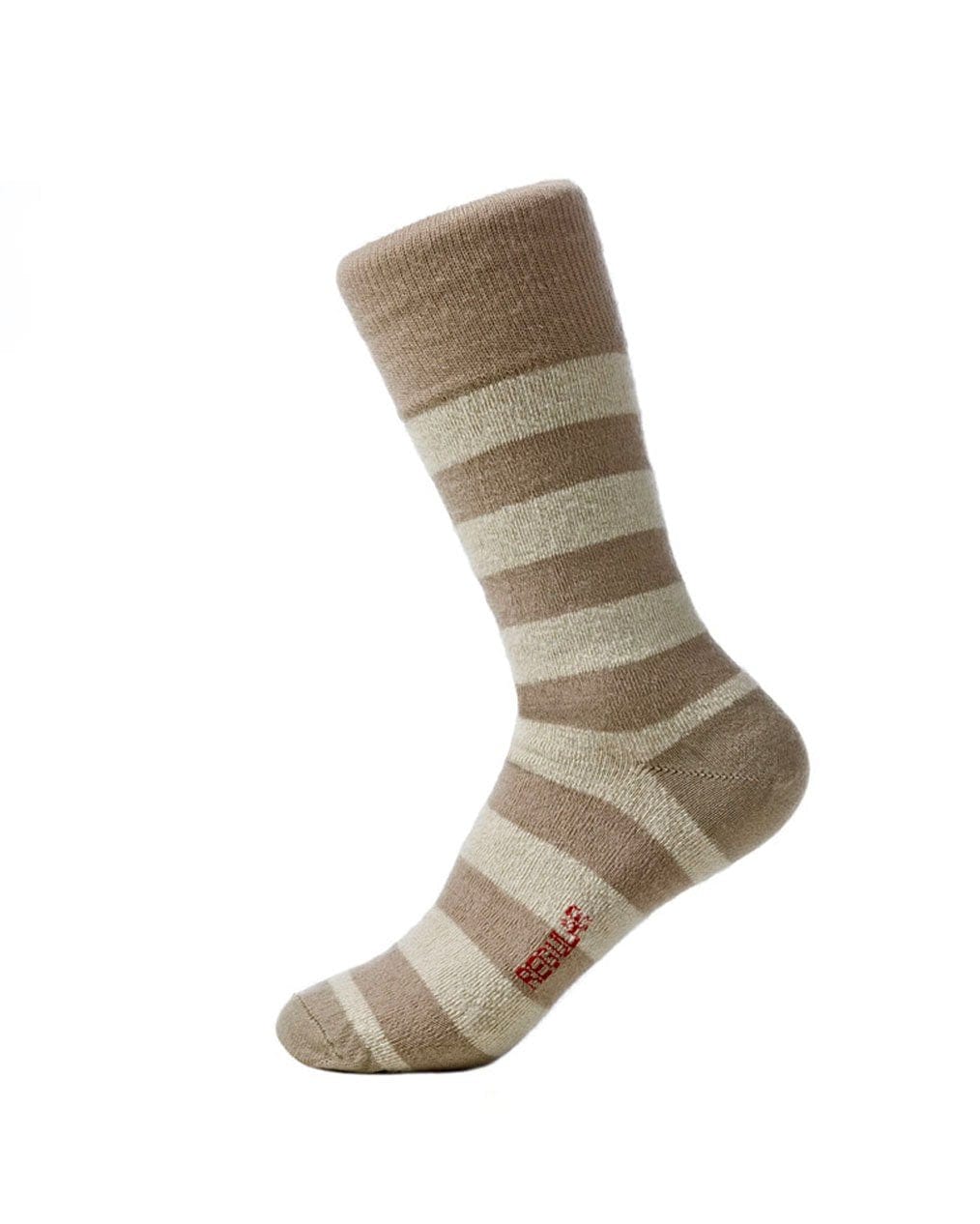 Humphrey Law Wool Blend Stripe Sock - Taupe - Thumbnail Photo #6